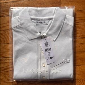 NWT Lacoste Women’s slim fit White Polo Shirt